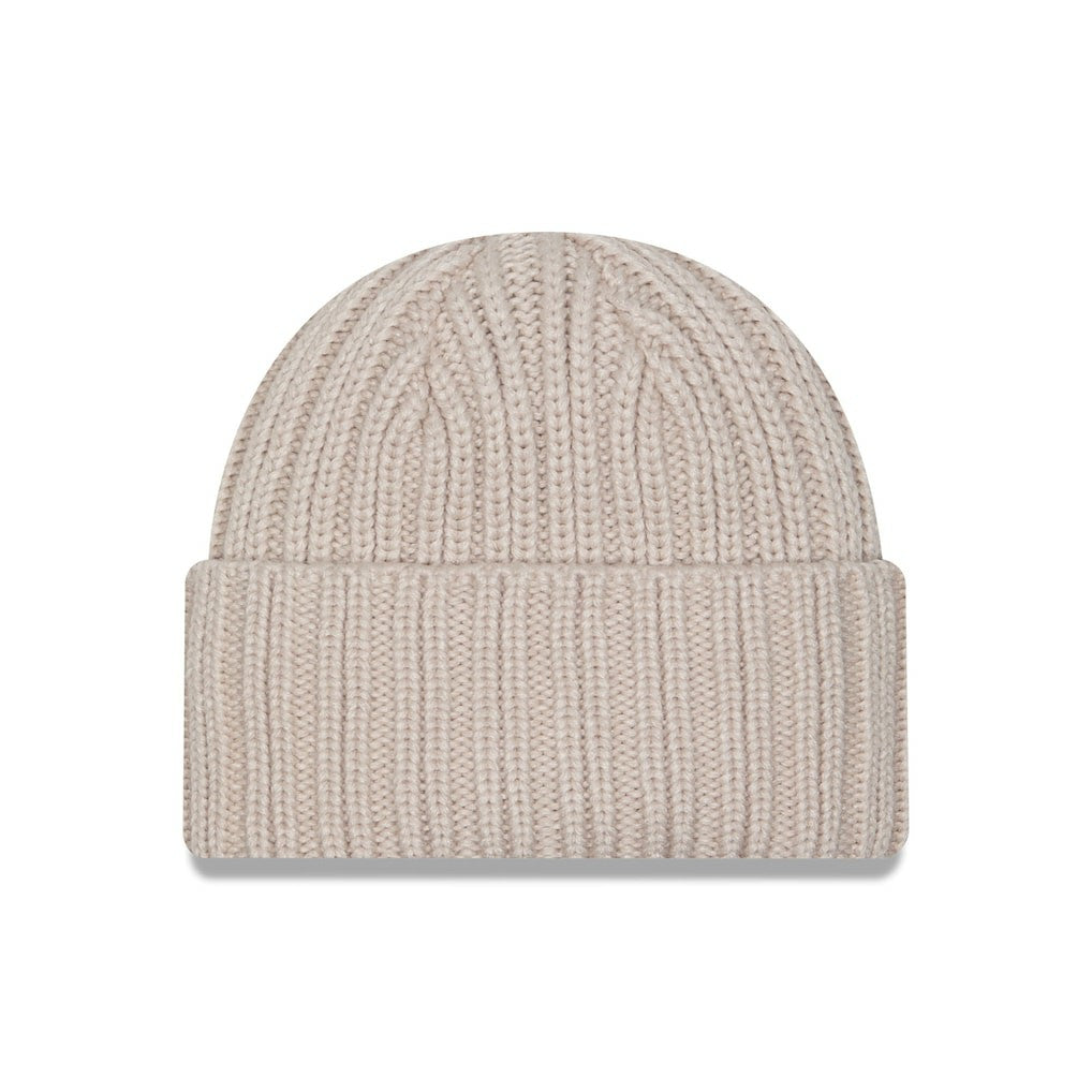 Dallas Cowboys New Era Logo Applique Cuffed Knit Hat Light Beige | NFL