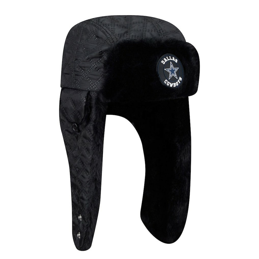 Dallas Cowboys New Era Quilted Trapper Hat Black | NFL
