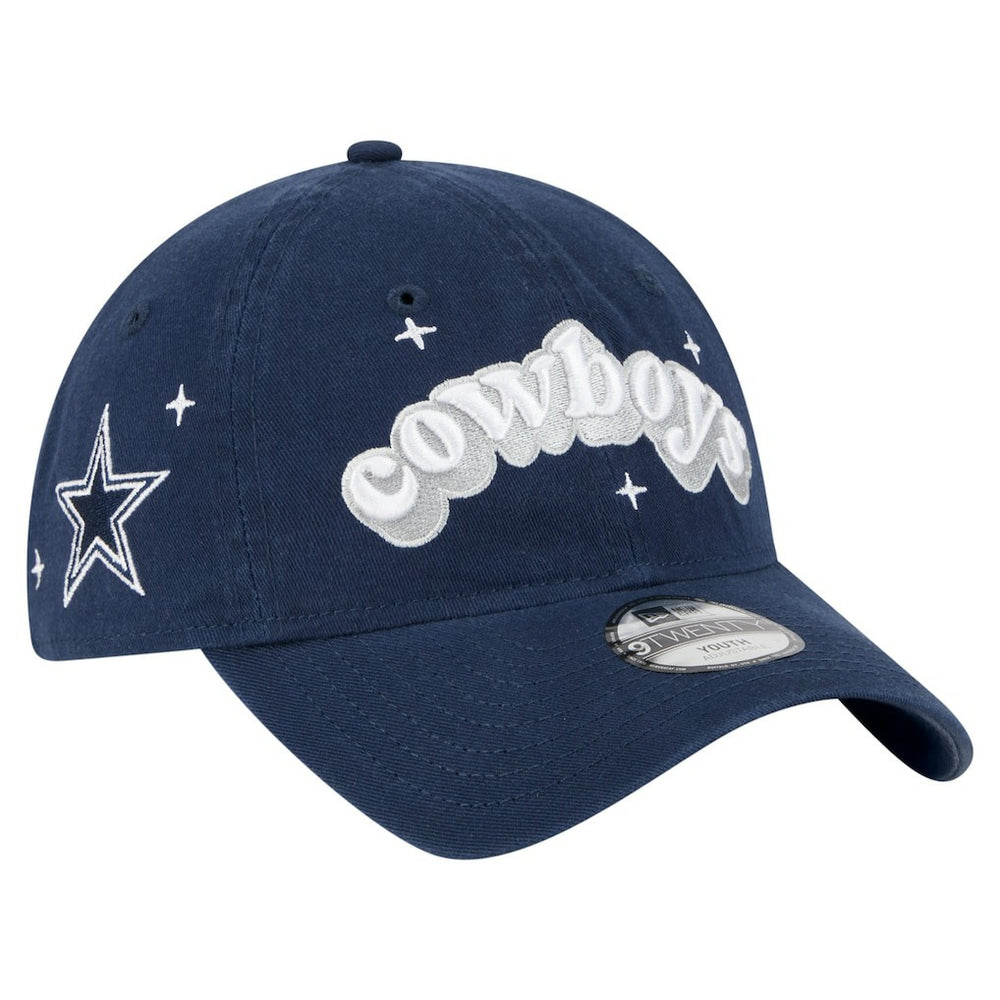Dallas Cowboys New Era Girls Youth Cheer 9TWENTY Adjustable Hat Navy | NFL