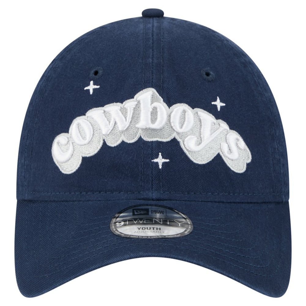 Dallas Cowboys New Era Girls Youth Cheer 9TWENTY Adjustable Hat Navy | NFL