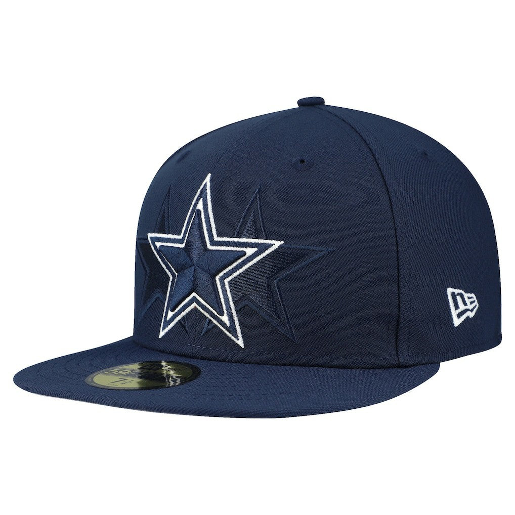Dallas Cowboys New Era Tri-Hit 59FIFTY Fitted Hat Navy | NFL
