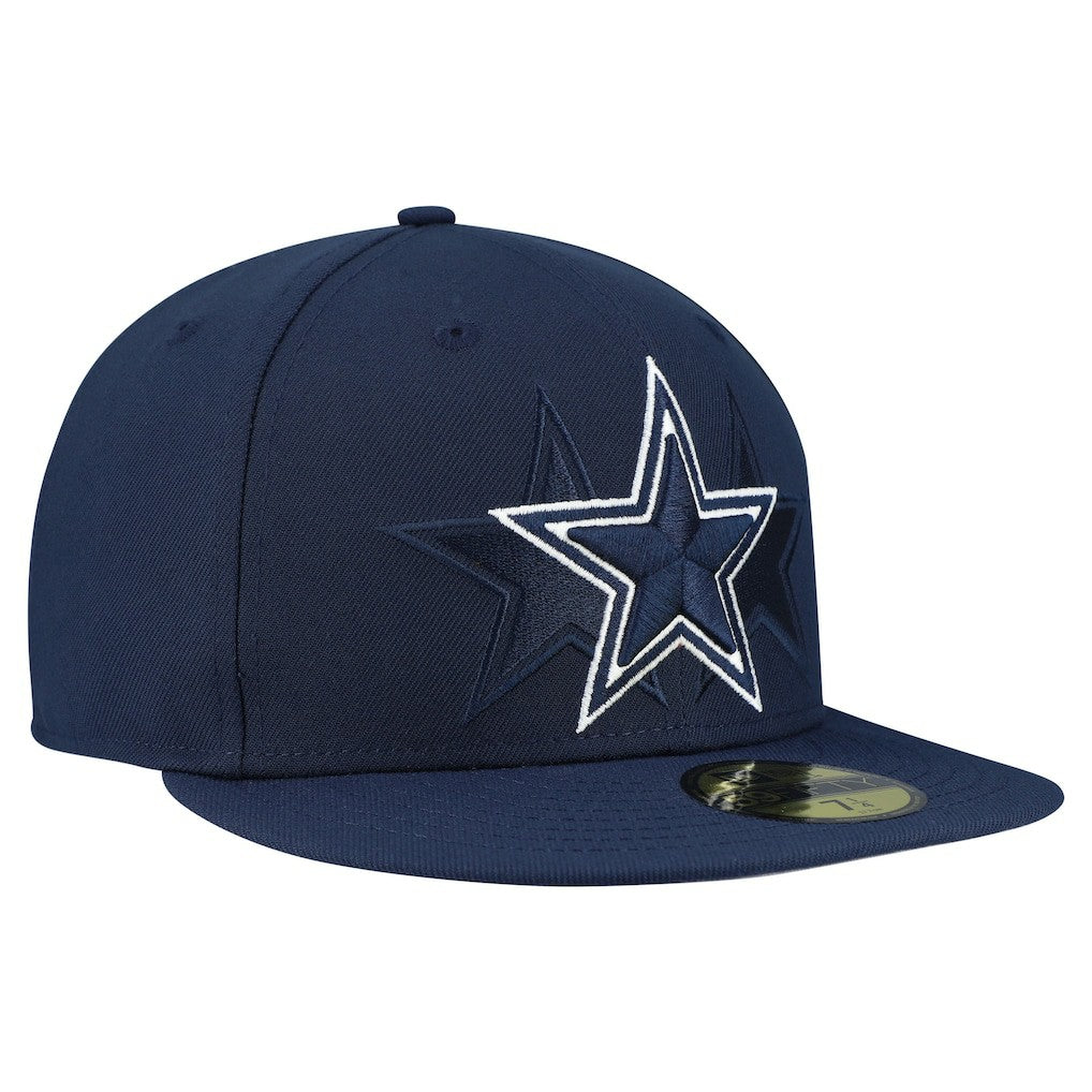 Dallas Cowboys New Era Tri-Hit 59FIFTY Fitted Hat Navy | NFL