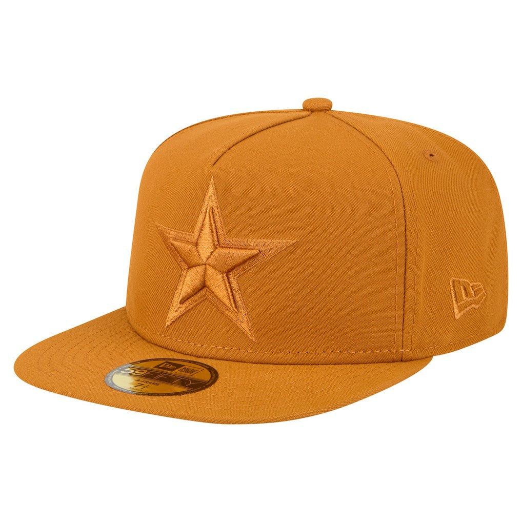 Dallas Cowboys New Era Color Pack A-Frame 59FIFTY Fitted Hat Brown | NFL