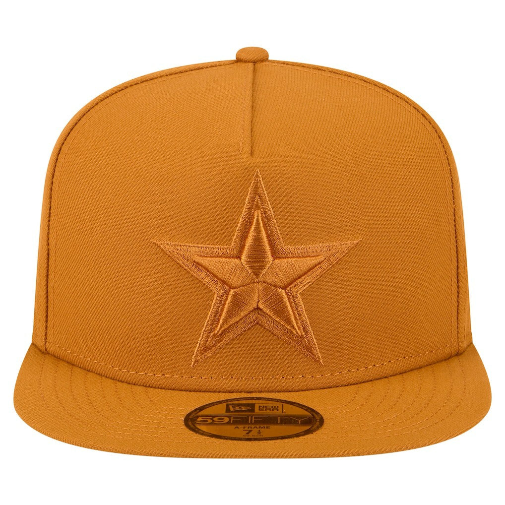 Dallas Cowboys New Era Color Pack A-Frame 59FIFTY Fitted Hat Brown | NFL