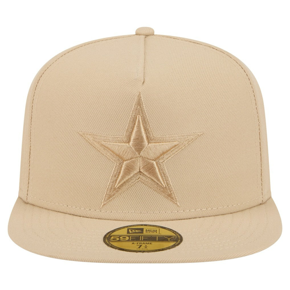 Dallas Cowboys New Era Color Pack A-Frame 59FIFTY Fitted Hat Light Beige | NFL