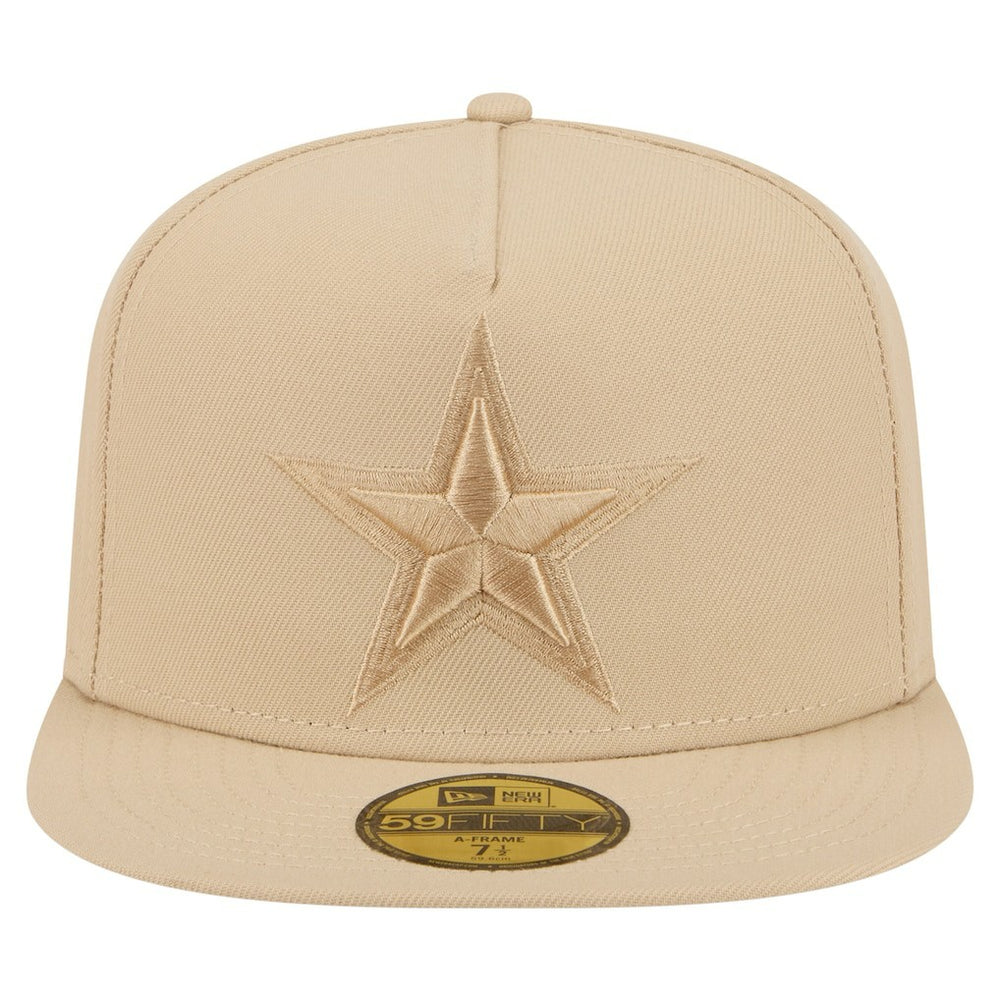 Dallas Cowboys New Era Color Pack A-Frame 59FIFTY Fitted Hat Light Beige | NFL