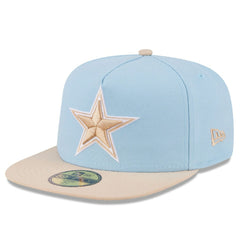 Dallas Cowboys New Era Two-Tone Color Pack A-Frame 59FIFTY Fitted Hat Light Blue/Light Beige | NFL