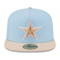 Dallas Cowboys New Era Two-Tone Color Pack A-Frame 59FIFTY Fitted Hat Light Blue/Light Beige | NFL