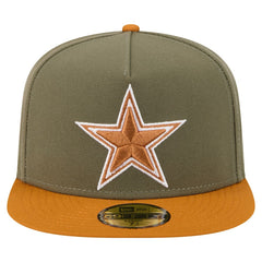 Dallas Cowboys New Era 2-Tone Color Pack A-Frame 59FIFTY Fitted Hat Olive/Brown | NFL