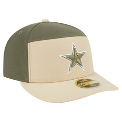 Dallas Cowboys New Era 2-Tone Color Pack Split Panel 59FIFTY Fitted Hat Light Beige/Olive | NFL