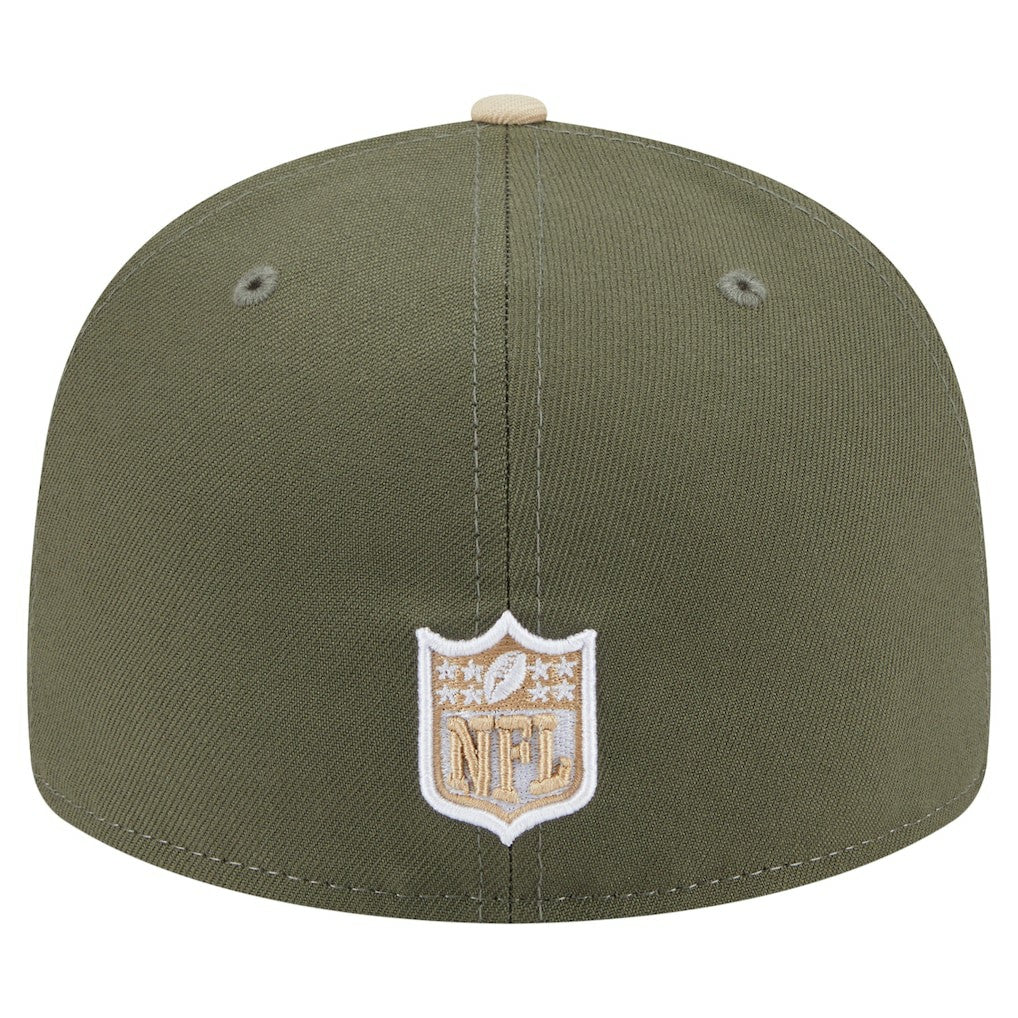 Dallas Cowboys New Era 2-Tone Color Pack Split Panel 59FIFTY Fitted Hat Light Beige/Olive | NFL