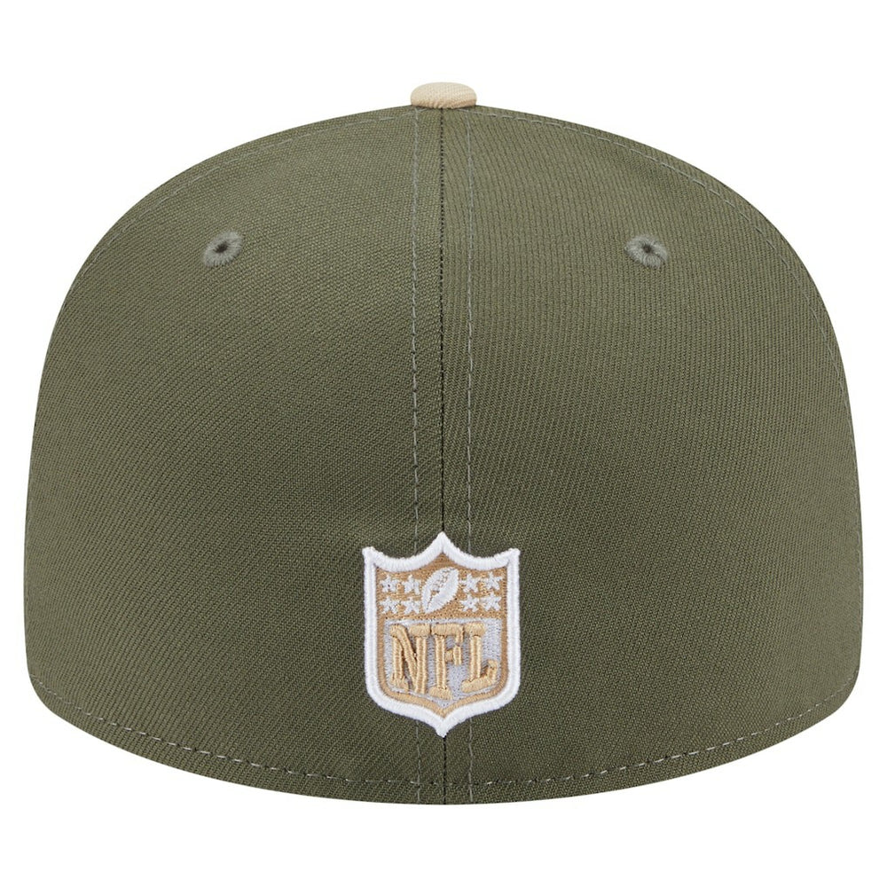 Dallas Cowboys New Era 2-Tone Color Pack Split Panel 59FIFTY Fitted Hat Light Beige/Olive | NFL