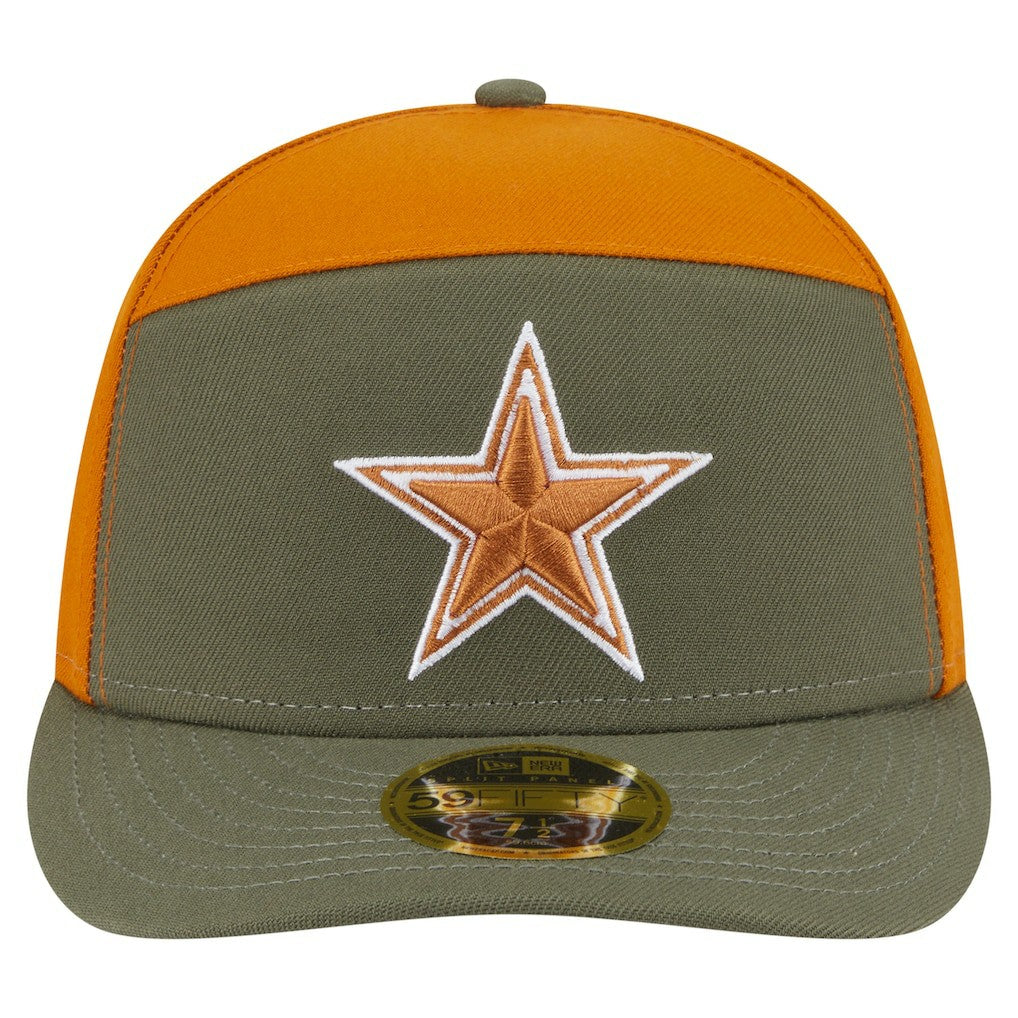 Dallas Cowboys New Era 2-Tone Color Pack Split Panel 59FIFTY Fitted Hat Olive/Brown | NFL