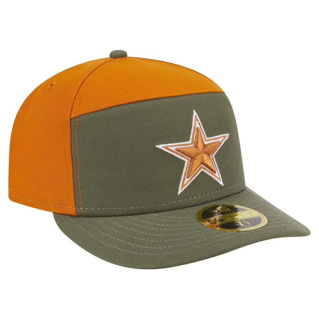 Dallas Cowboys New Era 2-Tone Color Pack Split Panel 59FIFTY Fitted Hat Olive/Brown | NFL