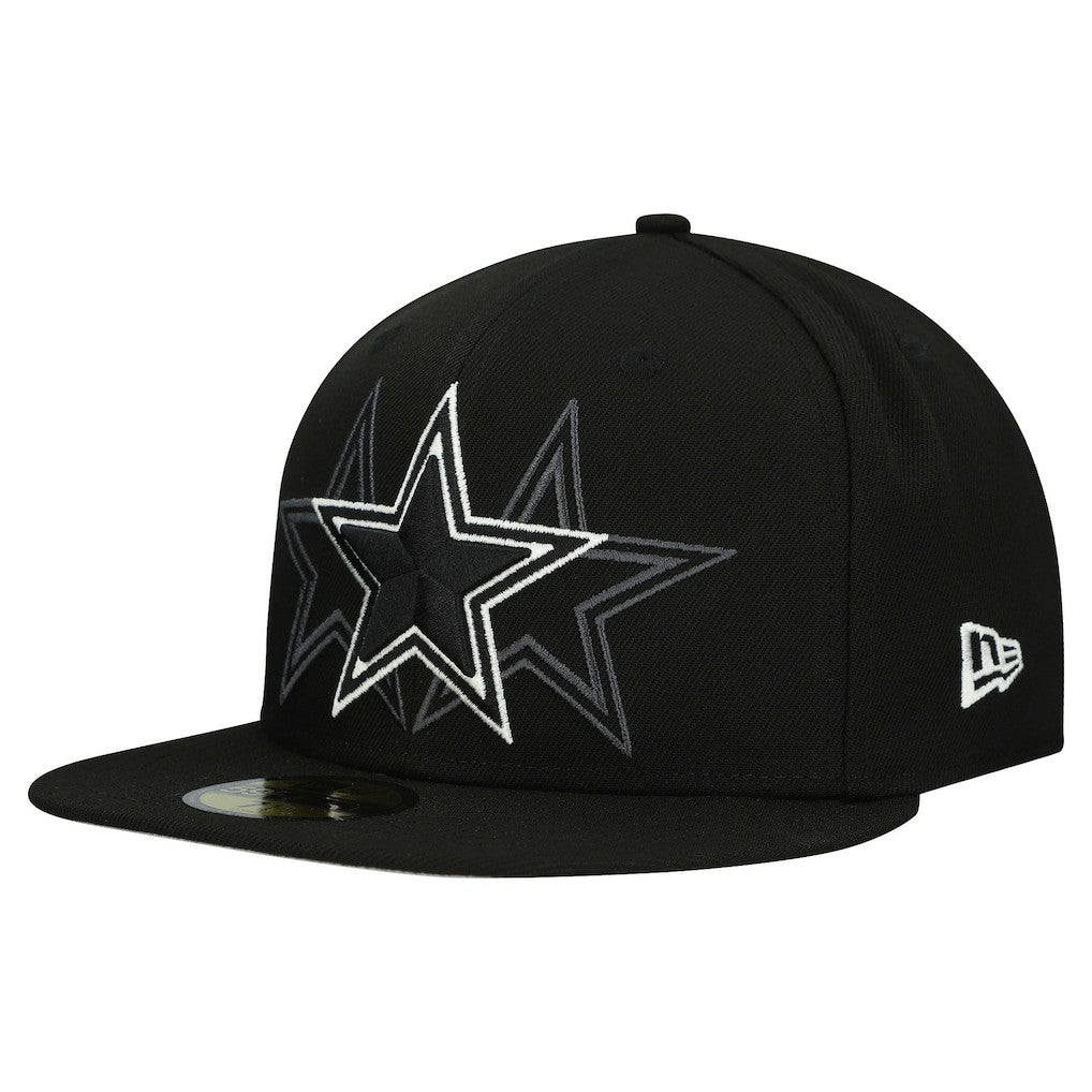 Dallas Cowboys New Era Tri-Hit 59FIFTY Fitted Hat Black | NFL