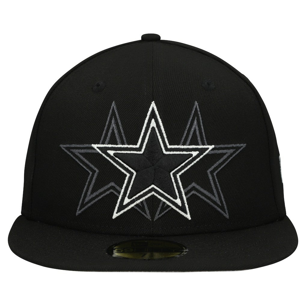 Dallas Cowboys New Era Tri-Hit 59FIFTY Fitted Hat Black | NFL