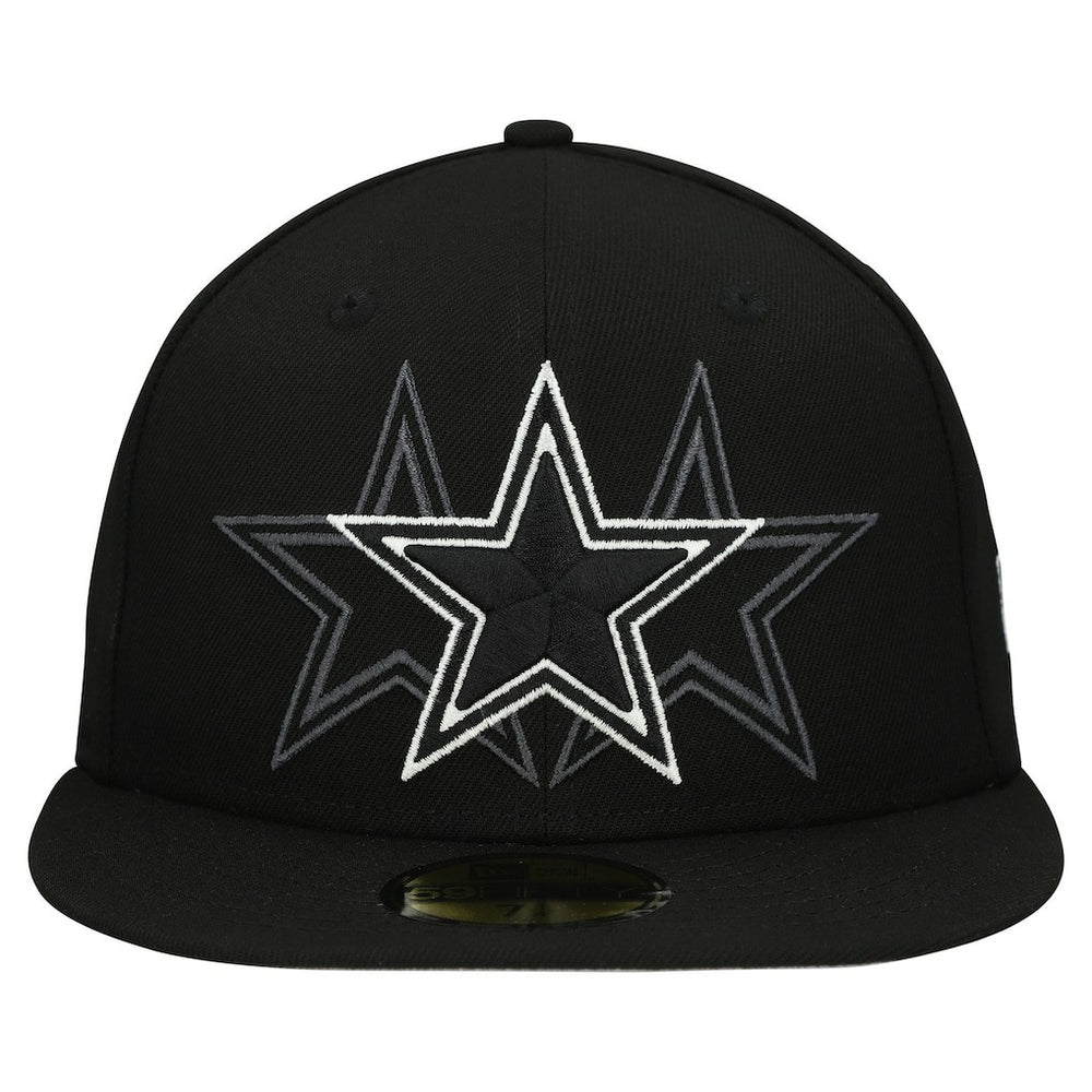 Dallas Cowboys New Era Tri-Hit 59FIFTY Fitted Hat Black | NFL