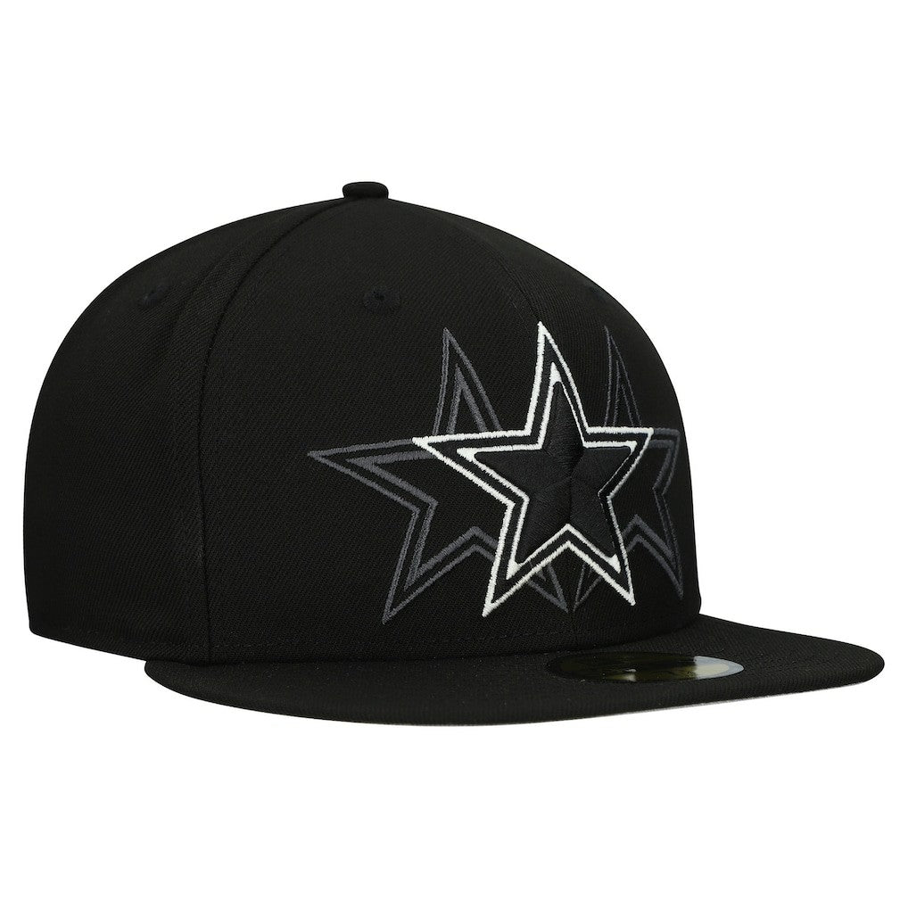Dallas Cowboys New Era Tri-Hit 59FIFTY Fitted Hat Black | NFL