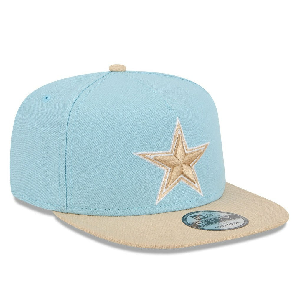 Dallas Cowboys New Era Two-Tone Color Pack A-Frame 9FIFTY Snapback Hat Light Blue/Brown | NFL