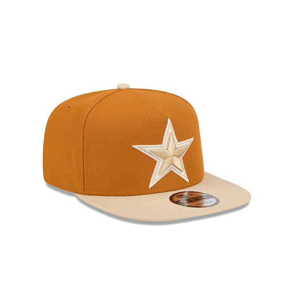 Dallas Cowboys New Era Two-Tone Color Pack A-Frame 9FIFTY Snapback Hat Brown/Light Beige | NFL