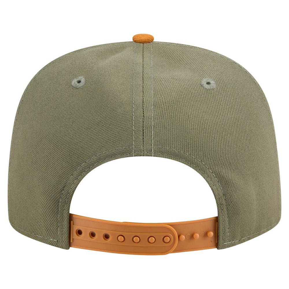 Dallas Cowboys New Era Two-Tone A-Frame 9FIFTY Snapback Hat Olive/Brown | NFL