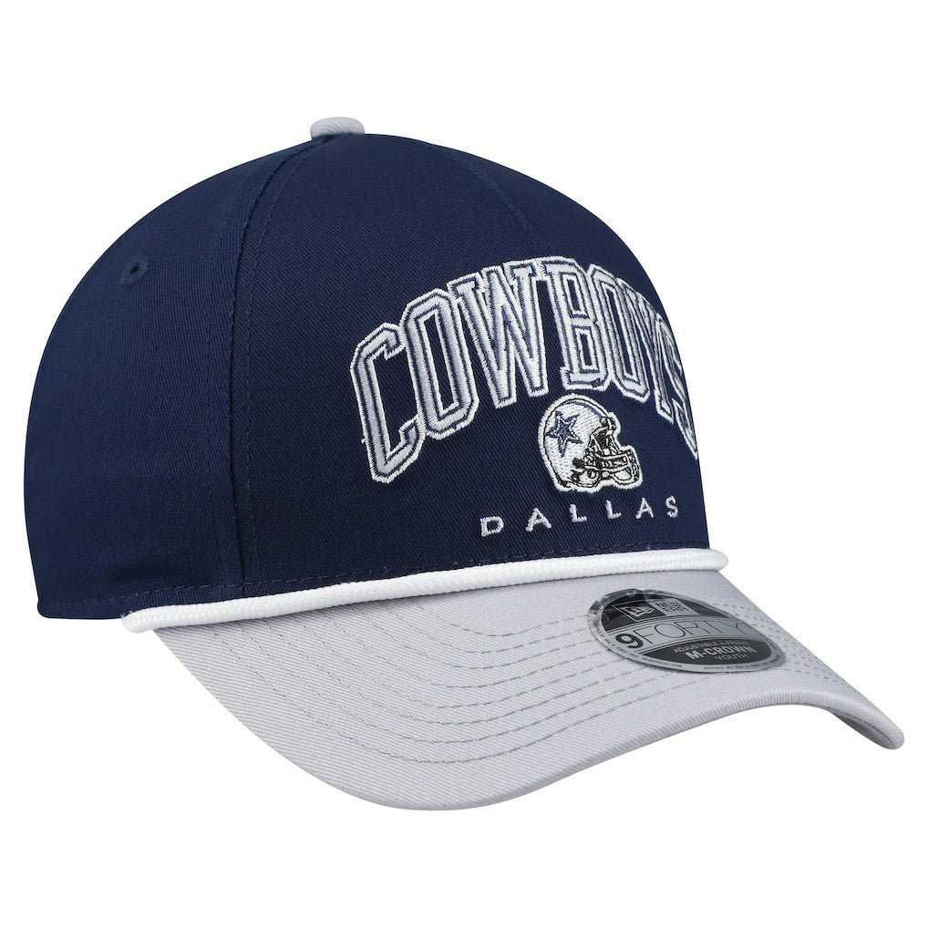 Dallas Cowboys New Era Youth Arch COOLERA 9FORTY A-Frame Adjustable Hat Navy | NFL