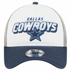 Dallas Cowboys New Era Youth Streak 9FORTY A-Frame Adjustable Hat White/Navy | NFL