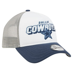Dallas Cowboys New Era Youth Streak 9FORTY A-Frame Adjustable Hat White/Navy | NFL