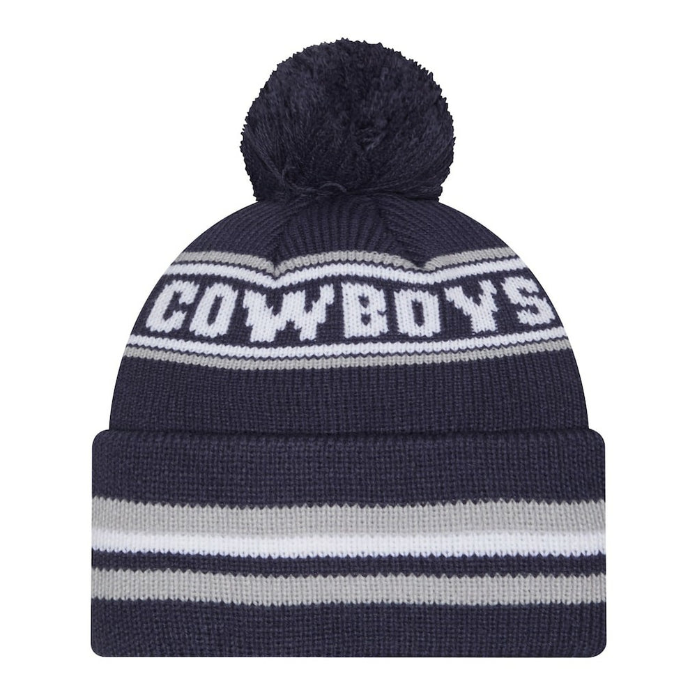 Dallas Cowboys New Era Youth Classic Cuffed Knit Hat with Pom Navy | NFL