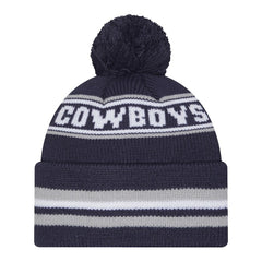 Dallas Cowboys New Era Youth Classic Cuffed Knit Hat with Pom Navy | NFL