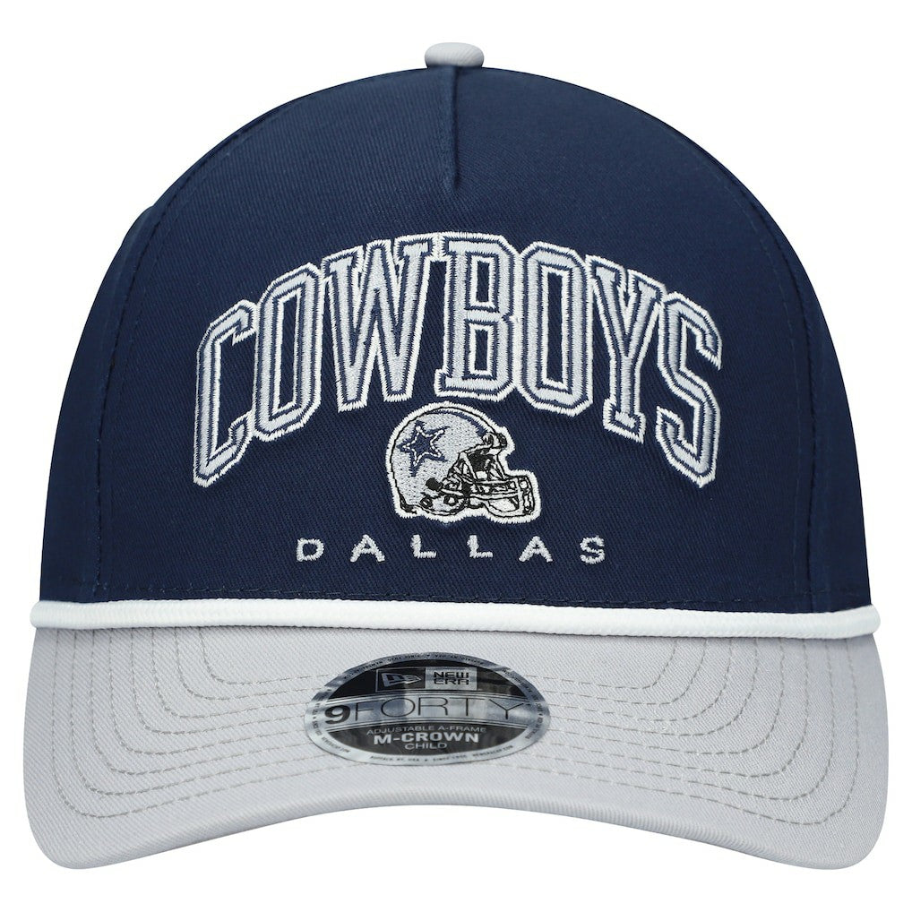 Dallas Cowboys New Era Preschool Arch 9FORTY M-Crown A-Frame COOLERA Adjustable Hat Navy/Gray | NFL