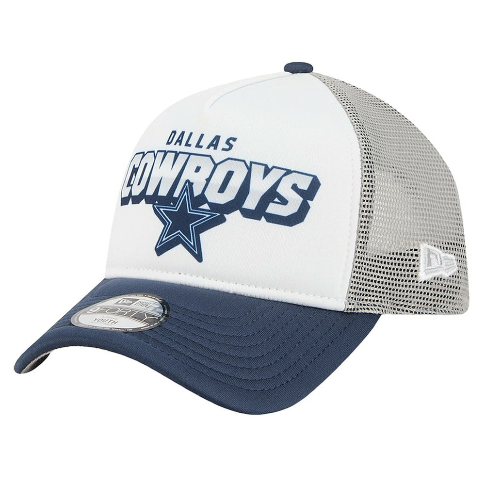 Dallas Cowboys New Era Preschool Streak A-Frame 9FORTY Adjustable Hat White/Navy | NFL