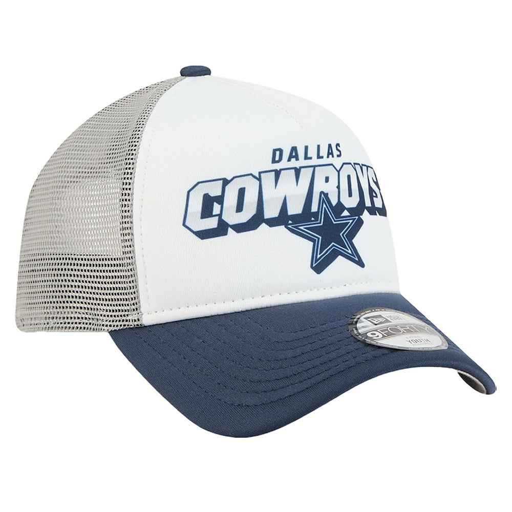 Dallas Cowboys New Era Preschool Streak A-Frame 9FORTY Adjustable Hat White/Navy | NFL