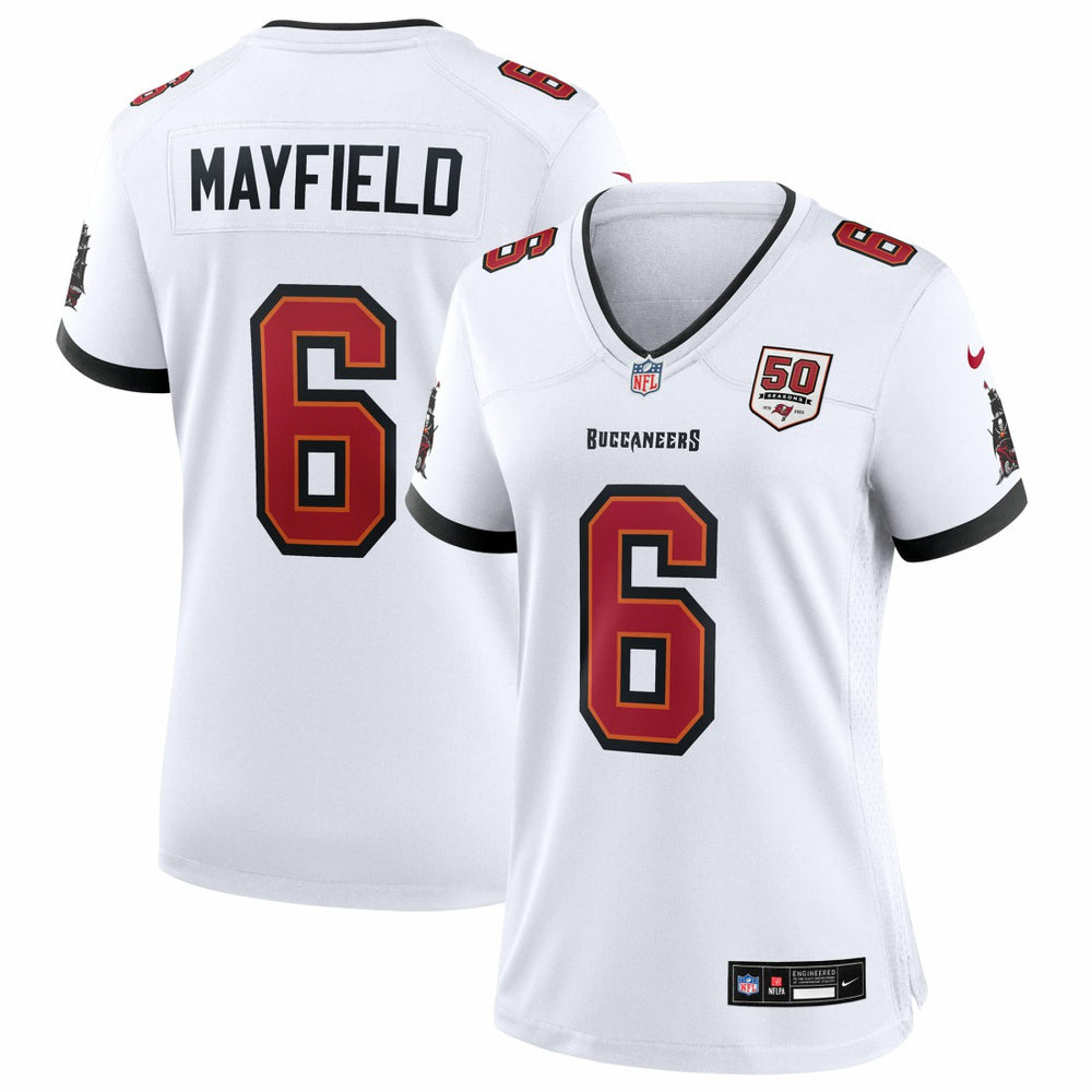 Baker Mayfield Tampa Bay Buccaneers Women's 50th Season White Game Jersey White | Nike for Sale