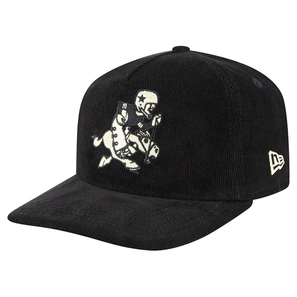 Dallas Cowboys New Era Retro Joe Nostalgic Corduroy Golfer Adjustable Hat Black | NFL