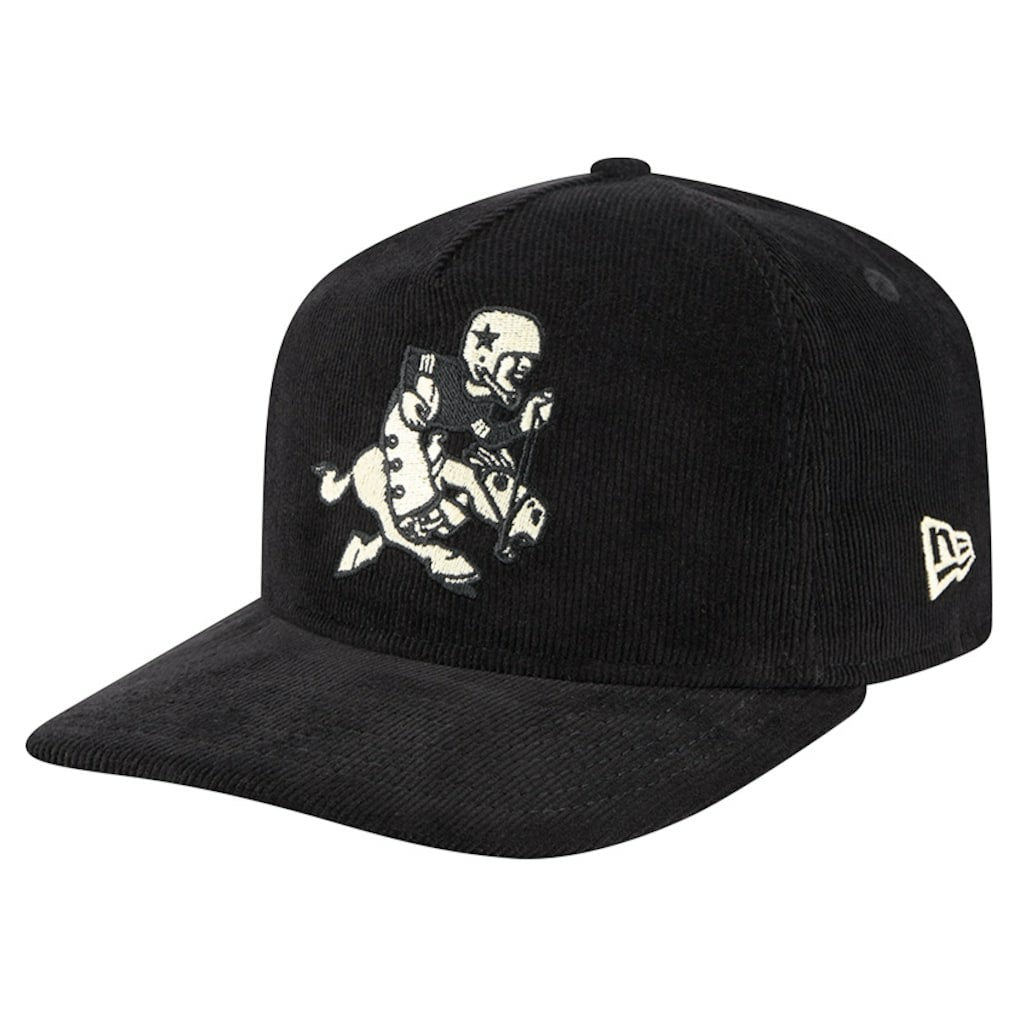 Dallas Cowboys New Era Retro Joe Nostalgic Corduroy Golfer Adjustable Hat Black | NFL