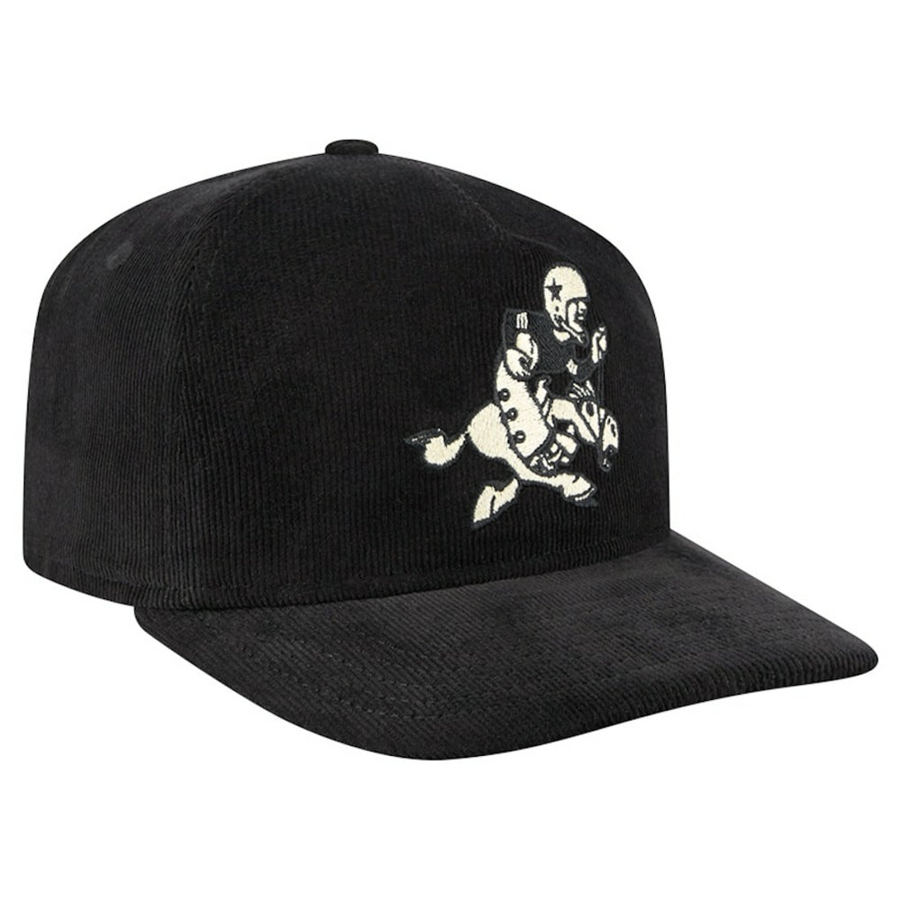 Dallas Cowboys New Era Retro Joe Nostalgic Corduroy Golfer Adjustable Hat Black | NFL