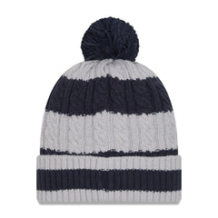 Dallas Cowboys New Era Women's Braided Cuffed Knit Hat with Pom Navy | NFL