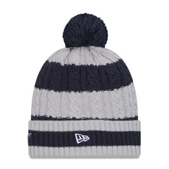Dallas Cowboys New Era Women's Braided Cuffed Knit Hat with Pom Navy | NFL