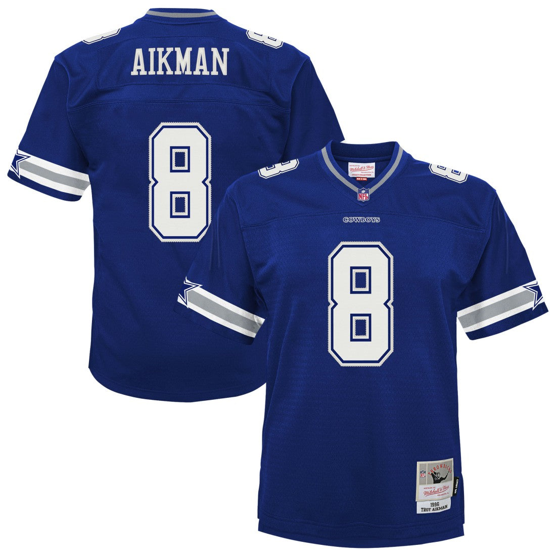 Troy Aikman Dallas Cowboys Preschool 1996 Retired Player Legacy Jersey Navy | Mitchell & Ness