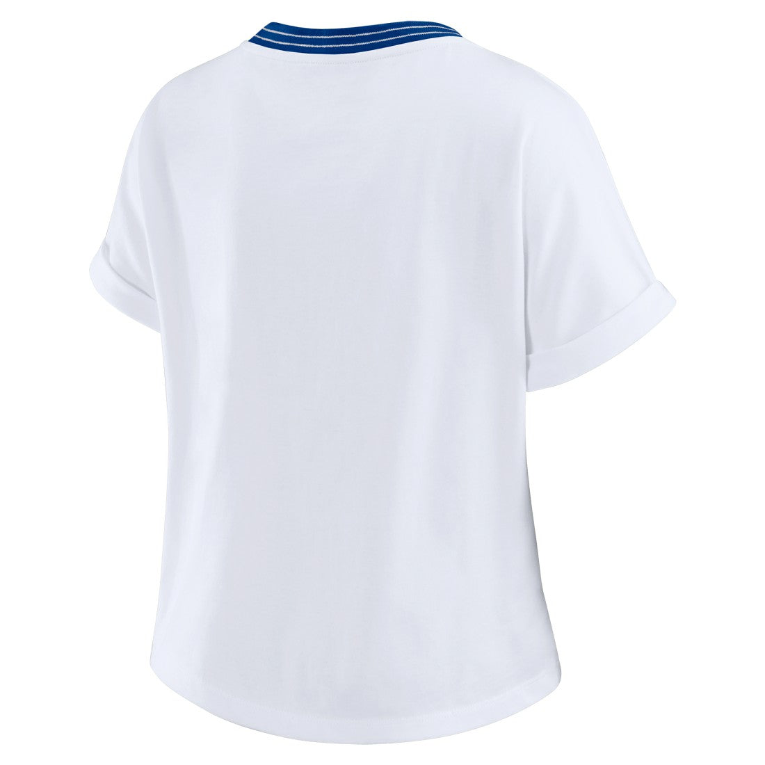 Seattle Seahawks WEAR by Erin Andrews Women's Cropped Center Stripe Dolman T-Shirt White | NFL