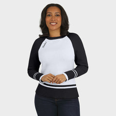 Pittsburgh Steelers WEAR by Erin Andrews Women's Colorblock Raglan Sweater White/Black | NFL