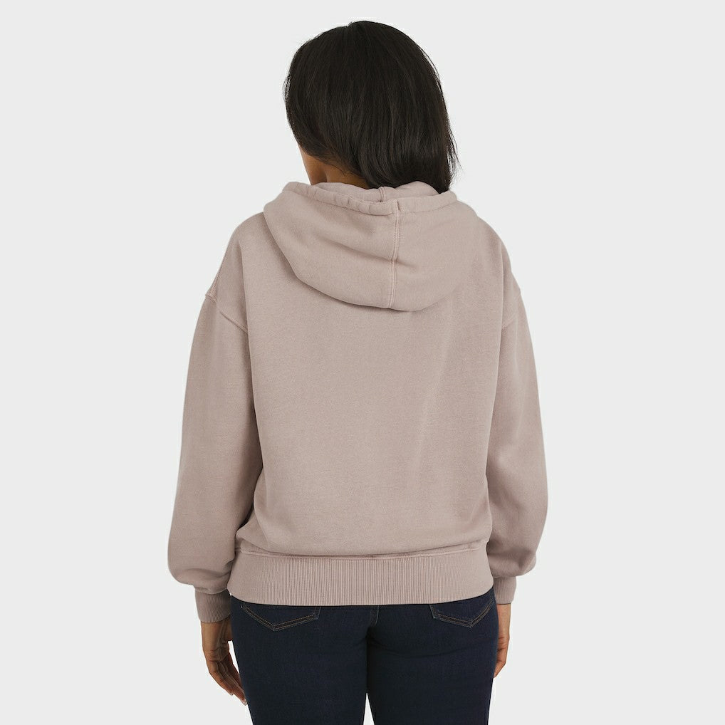 New York Jets WEAR by Erin Andrews Women's Washed Pullover Crewdie Tan | NFL