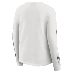 Baltimore Ravens WEAR by Erin Andrews Women's Graphic Waffle Long-Sleeve T-Shirt White | NFL