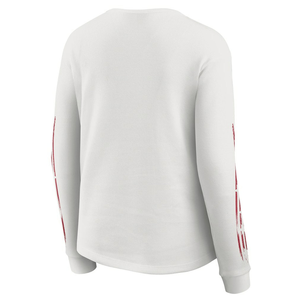San Francisco 49ers WEAR by Erin Andrews Women's Graphic Waffle Long-Sleeve T-Shirt White | NFL
