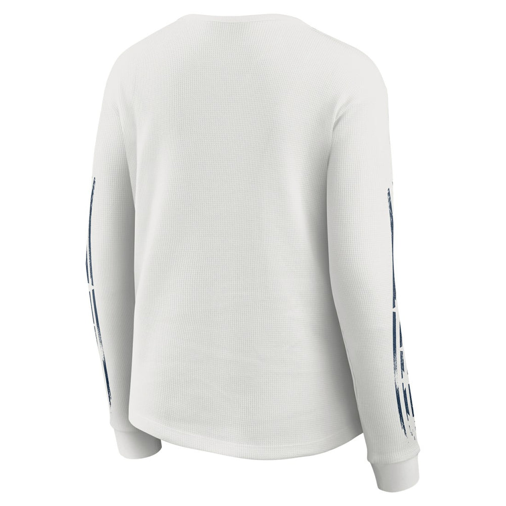 Seattle Seahawks WEAR by Erin Andrews Women's Graphic Waffle Long-Sleeve T-Shirt White | NFL