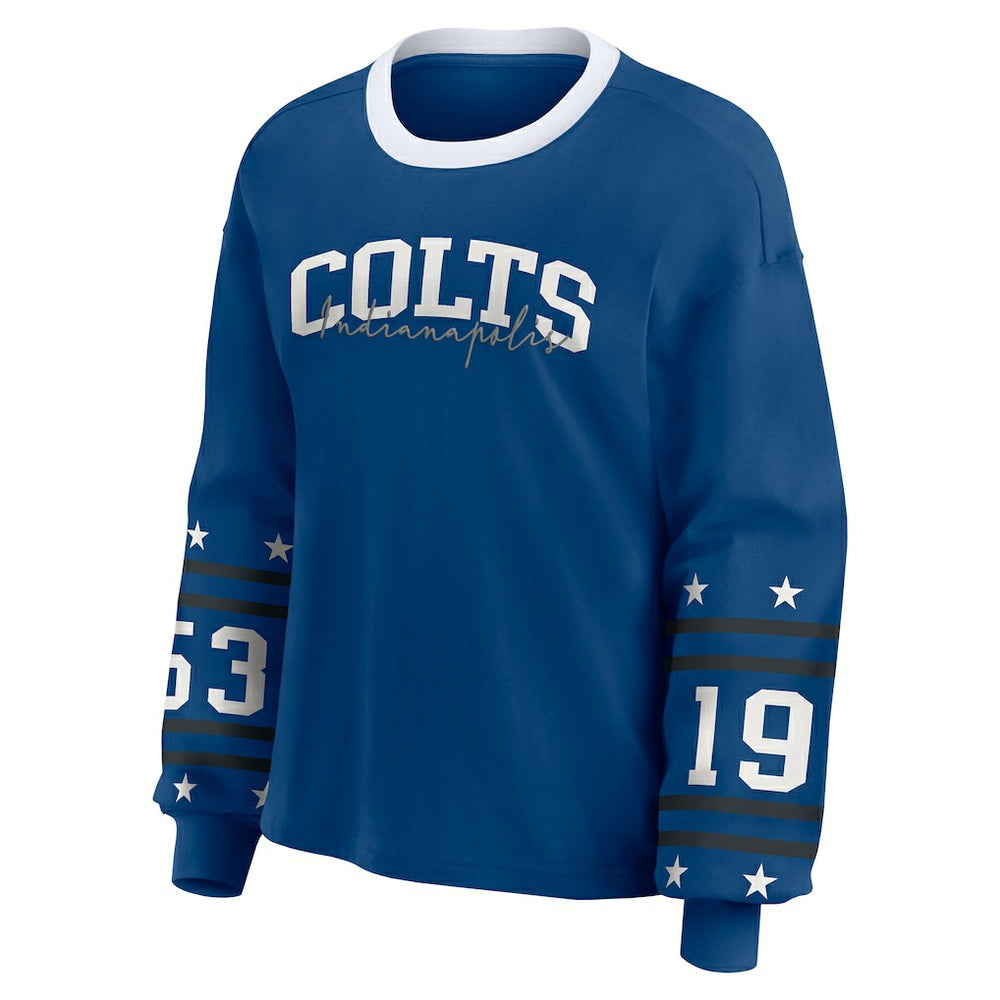 Indianapolis Colts WEAR by Erin Andrews Women's Sport Long-Sleeve T-Shirt Royal | NFL