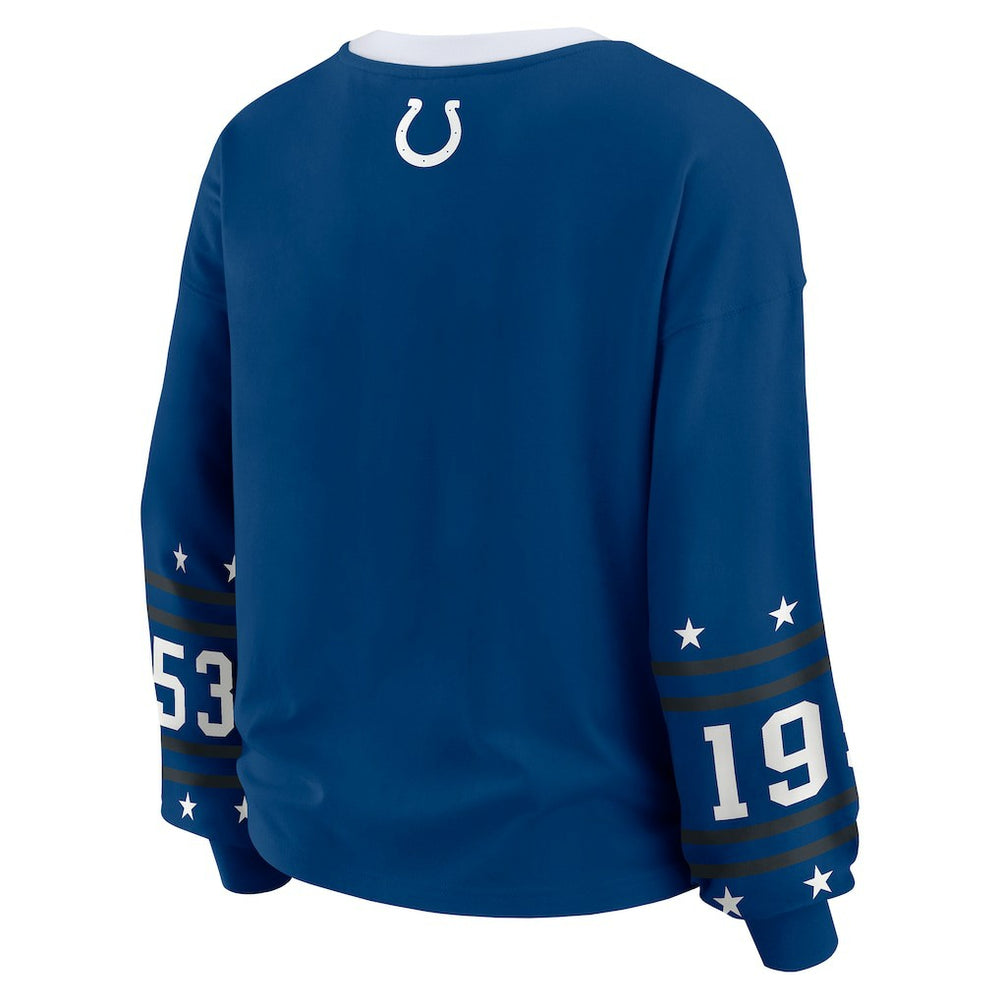 Indianapolis Colts WEAR by Erin Andrews Women's Sport Long-Sleeve T-Shirt Royal | NFL