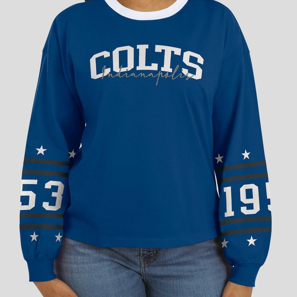 Indianapolis Colts WEAR by Erin Andrews Women's Sport Long-Sleeve T-Shirt Royal | NFL
