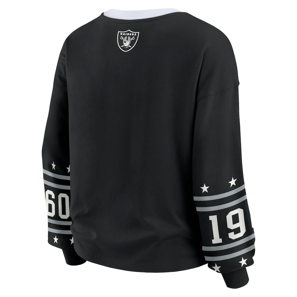 Las Vegas Raiders WEAR by Erin Andrews Women's Sport Long-Sleeve T-Shirt Black | NFL